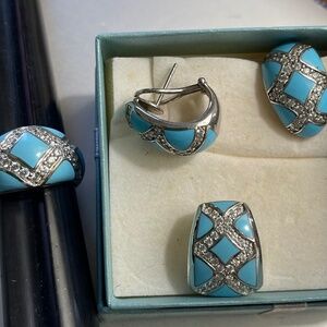 Eric Grossbardt Turquoise Sterling Silver Set